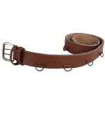 Ledergürtel mit Doppelschnalle und D-Ringen rotbraun Ledergürtel mit Doppelschnalle und D-Ringen rotbraun